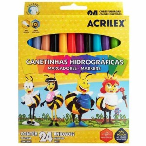 HIDROCOR 24 CORES ACRILEX - UN