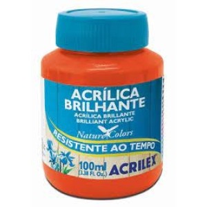 TINTA ACRILICA BRILHANTE 100ML 517/LARANJA - UN